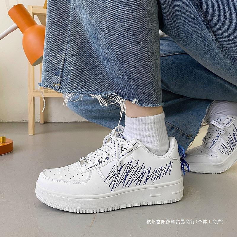 Embroidery Casual Sports Shoes Breathable Platform Flat Shoes 2025 Summer New Men's Shoes Couple Versatile Board Shoes