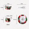 Exquisite Christmas Ceramic Plate Light Luxury Hotel Restaurant Steak Plates Home Party Cuisine Plate Rice Bowls Christmas Gifts