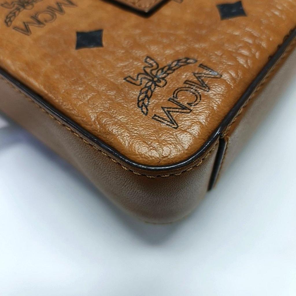 [Gebraucht] Millie Visetos Metallbeschläge Lorbeerblatt-Schloss Monogramm Glatte Umschlag-Umhängetasche Beschichtetes Canvas Napa-Leder Schulter - Gut #6W719I