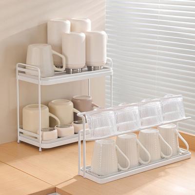Yousheng Carbon Steel Drain Cup Holder Upside-Down Design Stable Base Quick Drying Cup Rack Tea Cup Organizer