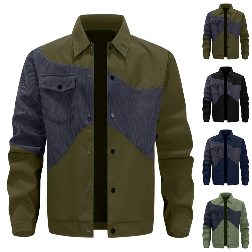 Men'S Loose Jacket Fashionable Multi Pocket  Jacket