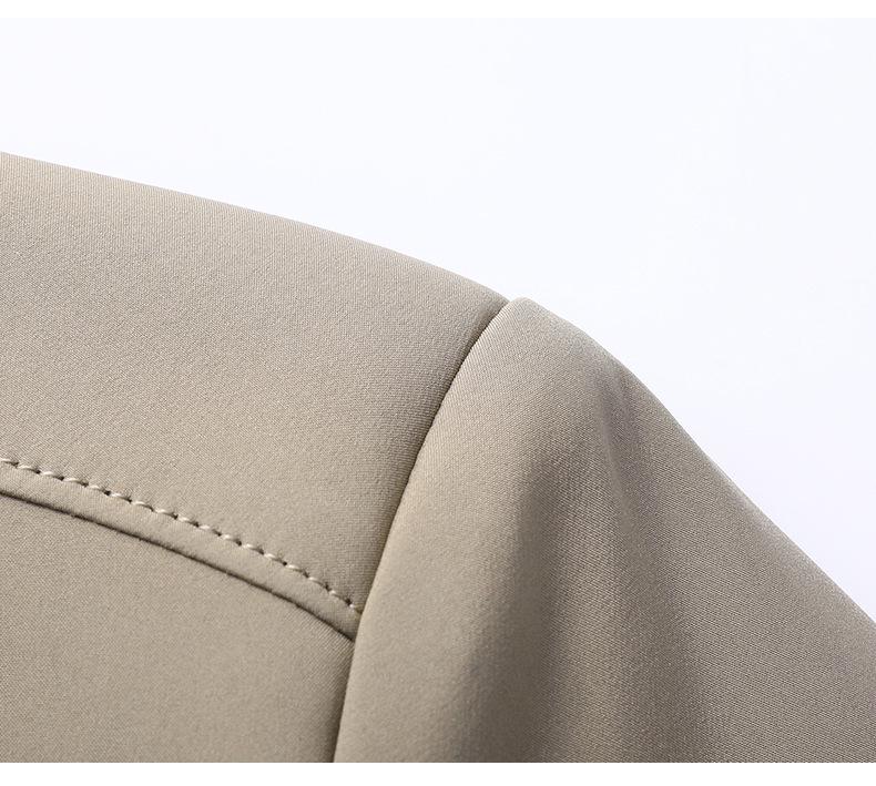 Autumn 2025 Men's Stand Collar Loose Fit Jacket - Urban Solid Color, Long Sleeve, Simple Style
