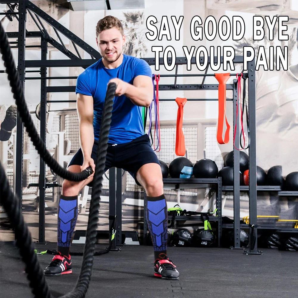 1Pair Compression Socks Graduated Support for Crossfit Running Recovery Cycling Travel Outdoor Sports Men Women