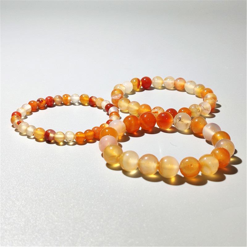 Natural Agate Beaded Bracelet Women's Simple Fashion Temperament Retro Bracelet Light Luxury Versatile High-end Jewelry