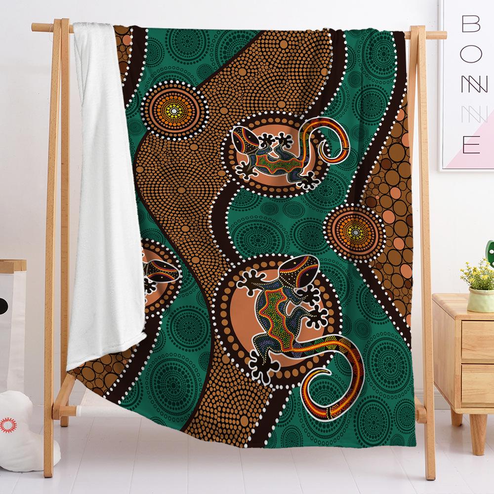 Ebay Blanket Small Fresh Digital Printed Blanket Flannel Blanket Single Layer Blanket