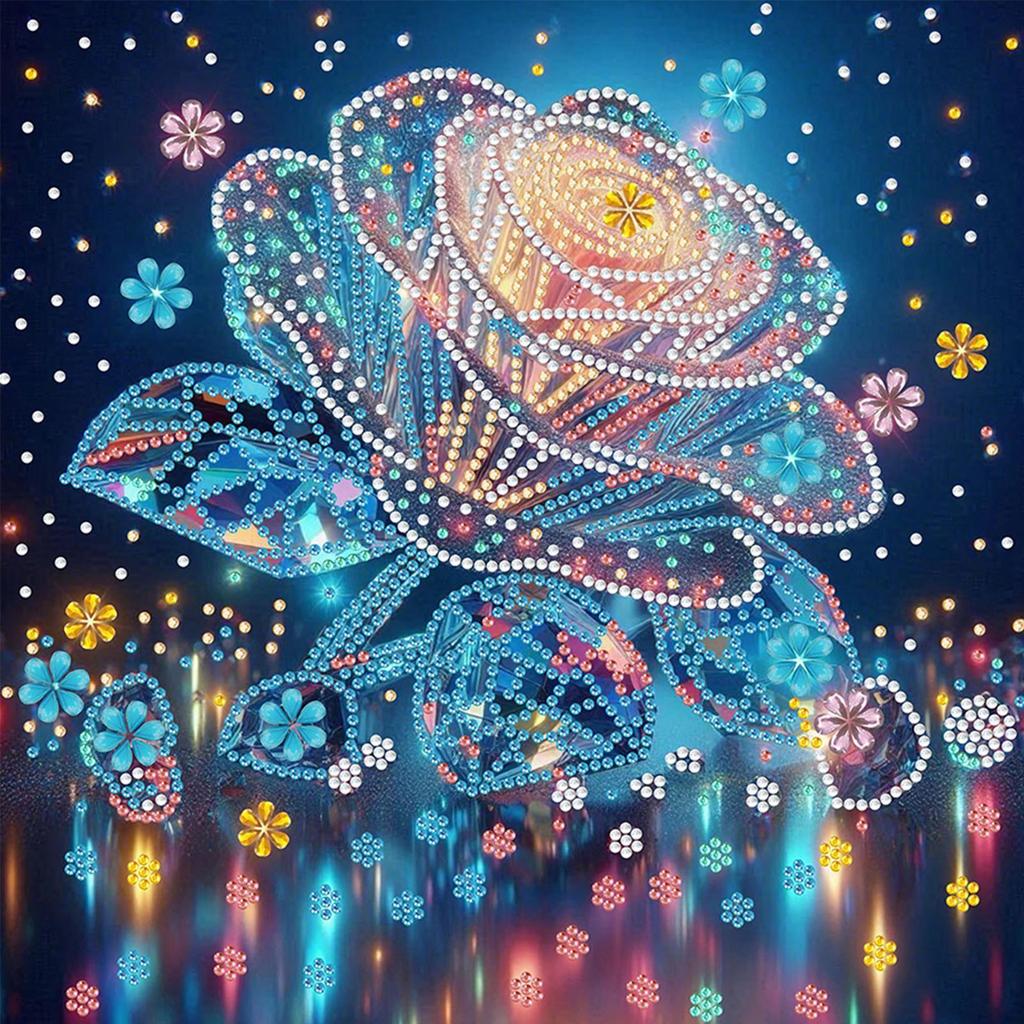 Flowers 5D DIY Diamond Art Painting Kits for Gift Home Wall Decor DIY Gem Art Diamond Painting Kits 30x30cm