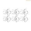 K1AE Pack of 6 Multipurpose Spiders Shaped Decorations Halloween Themed Napkin Rings Metal Home Table Accessories