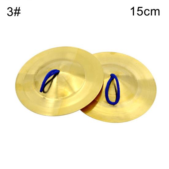 1Pair Brass Finger Cymbals Musical Percussion Instrument Kids Toy Dancing Props