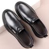 Herrenschuhe Herbst Business Professionell Lederschuhe Herren Echte Leder Ein-Pedal Weiches Leder Herrenschuhe Vaterschuhe Erste Schicht Rindsleder