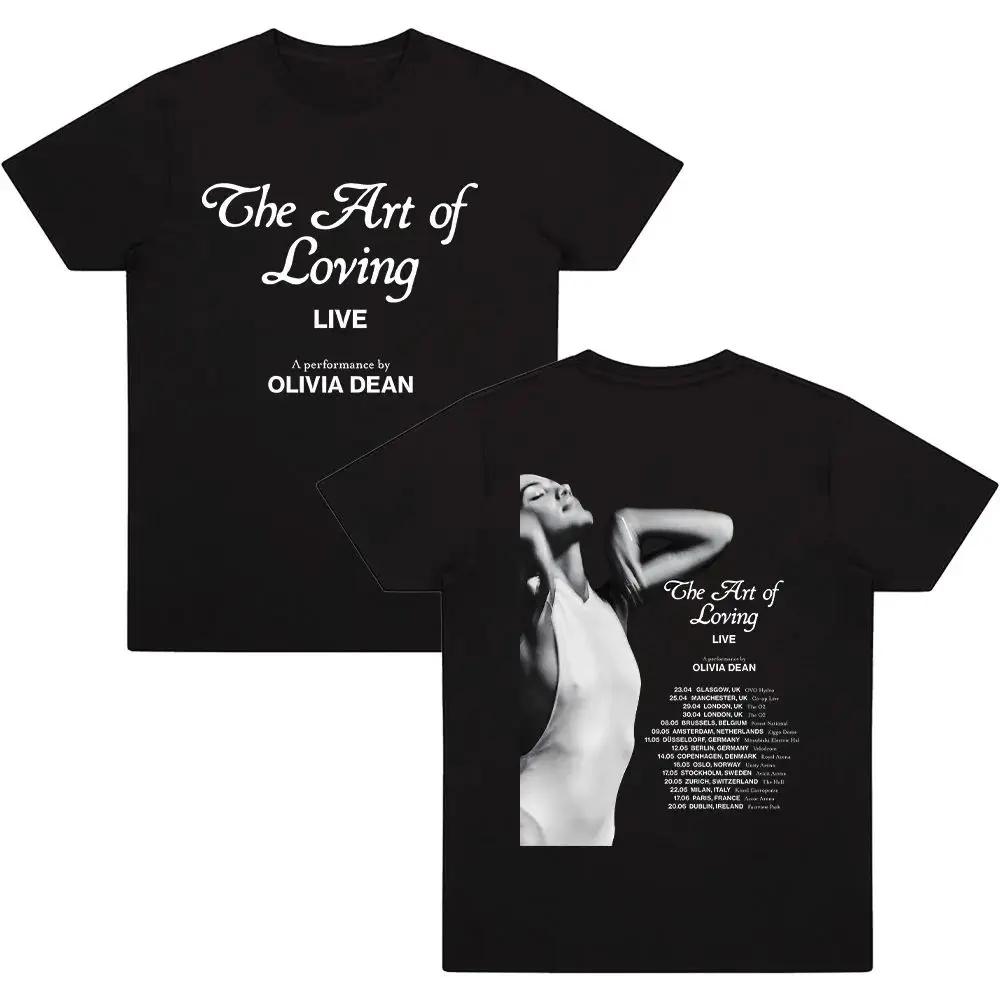 

Y2k Fashion T Shirts The Art of Loving LIVE Olivia Dean T Shirts Graphic Printing Cotton Tees Loose Fashion Clothing Top Unisex S