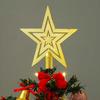 Golden Merry Christmas Star for Tree Topper - Decoration Items, Ornaments Props, Gifts for Women, Men, Kids, Girls