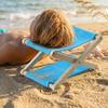 UV Resistant Folding Wooden Beach Pillow Compact Neck Support Pillow For Sleeping Picnic