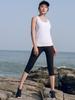 Übergröße Damen Schlankmachende Schnelltrocknende Yogahose - Dehnbar, Atmungsaktiv, Gekürzte Sommer-Sportleggings