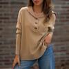 2026 Autumn/Winter Lapel Button Long Sleeve Solid Color Sweater