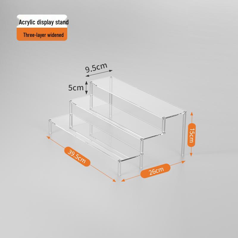 Acrylic Tiered Display Stand for Figurines and Blind Box Dolls - Transparent Home Organizer