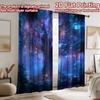 2D flat printing 2pcs Party Window Curtains Enchanted Forest Glowing Bioluminescent Tree Digital Printed Polyester Drapes Family