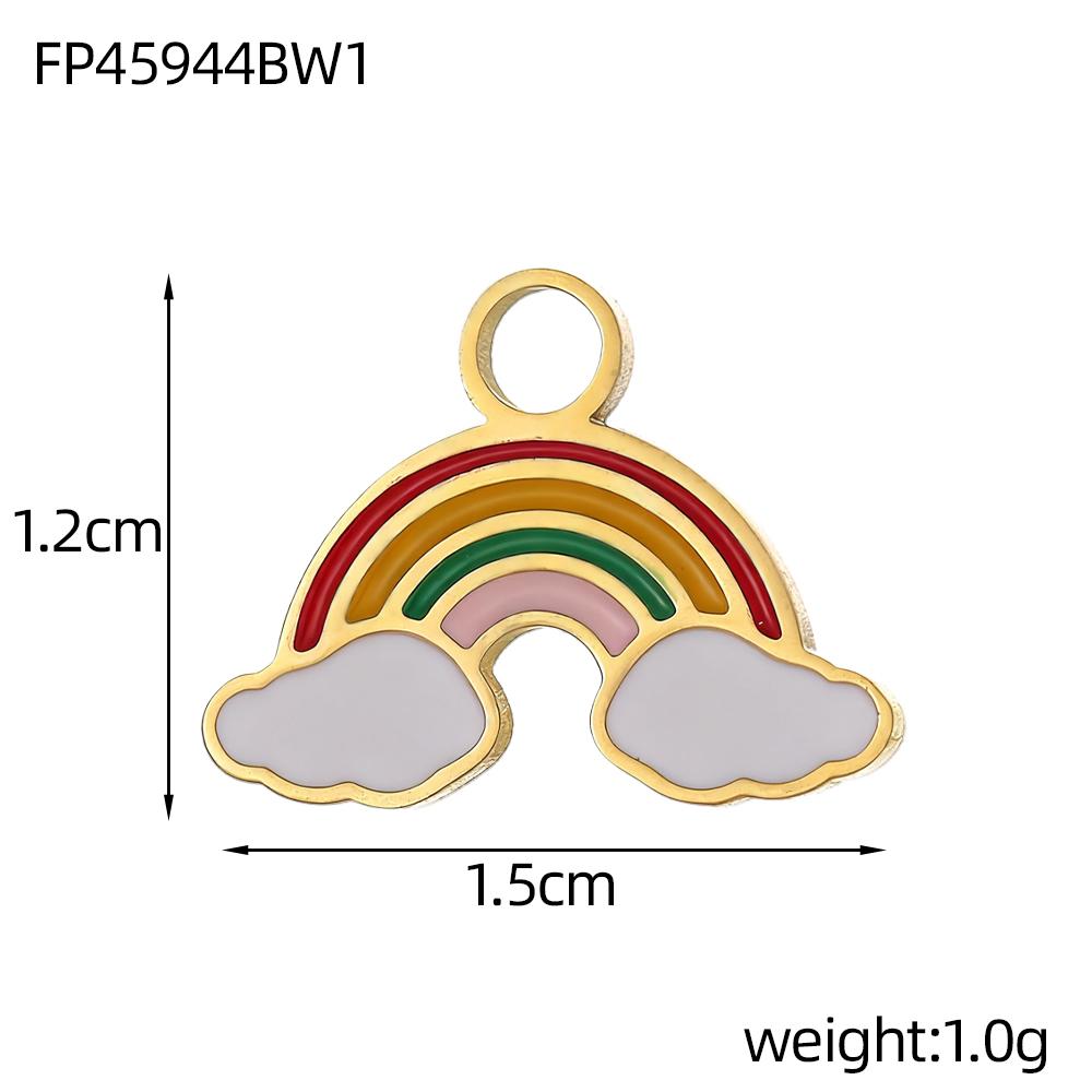 CARLIDANA Multi Designs Diy Rainbow Cherry Pendant Enamel Fashion Jewelry Charms Bracelet Necklace Stainless Steel Pendant