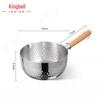 Jingbeier Edelstahl Yukihira-Topf mit Holzgriff