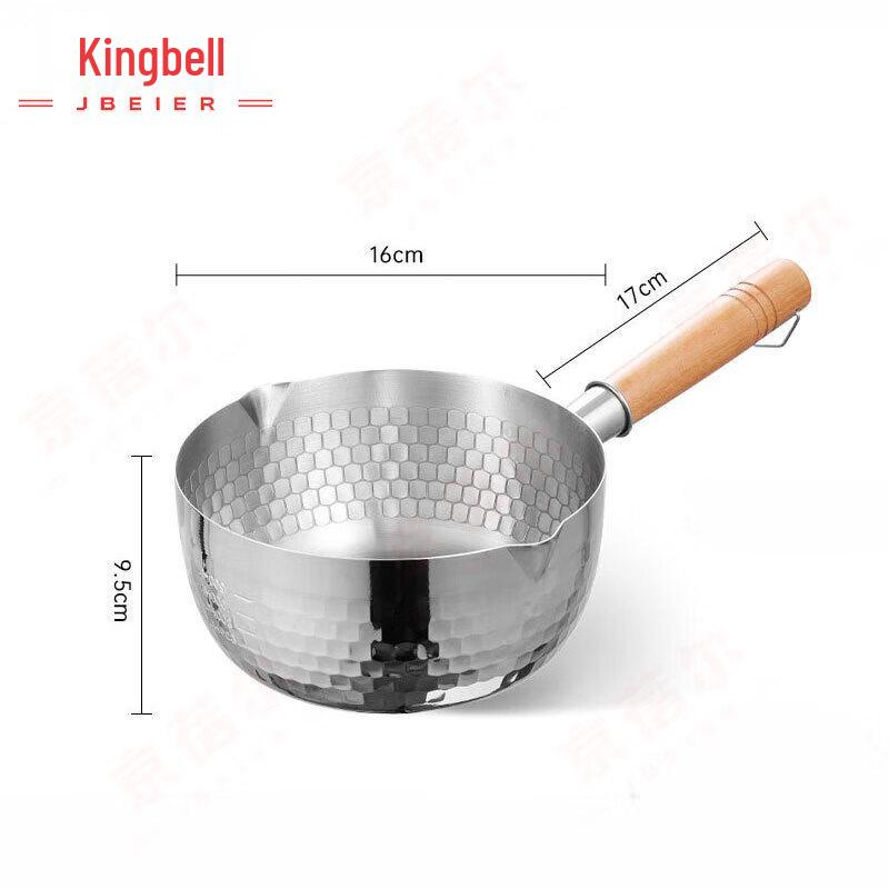 Jingbeier Stainless Steel Yukihira Pot with Wooden Handle
