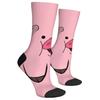 1 Pair  New Unisex Socks Adorable Pig Face Cartoon Prints Fun Design Casual Street Style Fashion Long Stocking