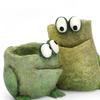 Small Animal Planter Pot Cartoon Frog/Crocodile/Dog Flower Pot Cute Decorative Cactus Pot for Home Office Desk Garden Decor