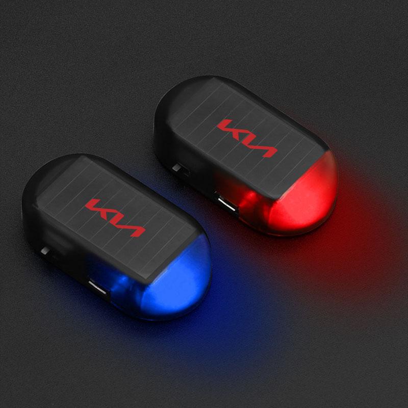 Sticker Car Solar Powered Wireless Anti-Theft Caution Lamp LED Flashing Light For KIA sportage rio ceed 2022 JD Soul Sorento Optima K5