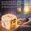 Kids Alarm Clock 7 In 1 LED Night Light with Wake Up Function Display Time Date Temperature USB Powered Color Changing Lamp