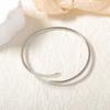 Stylish and Simple Casual Metal Creative Minimalist Design Open Women's Bracelet Versatile Daily Wear
