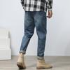 Blugi pentru bărbați în stil clasic Pantaloni largi din denim micro-stretch de afaceri Pantaloni casual pentru bărbați Îmbrăcăminte de stradă
