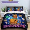 Set de așternut cu 3 piese cu personaj animat Scooby Doo Include așternut confortabil cu design elegant pentru dormitor, H005