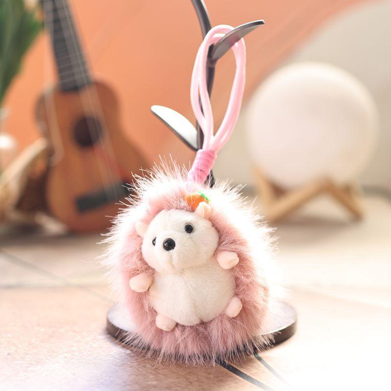 

1Pcs Cute And Charming Adorable Animal Pendant Cartoon Hedgehog Doll Keychain Gentle Stuffed Plush Toy Home Decoration Children Present Designed For