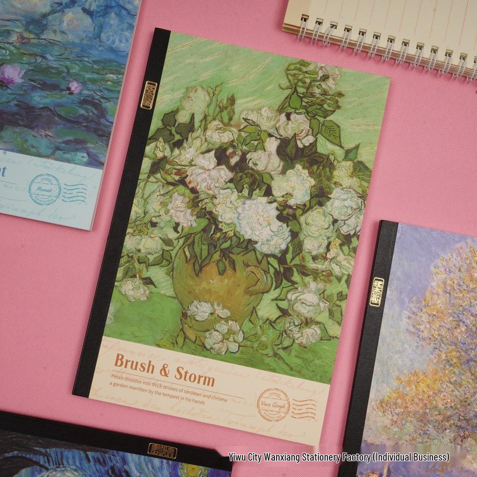 Famous Painting Student Notebook - A5 Lined Diary, Thickened for Children