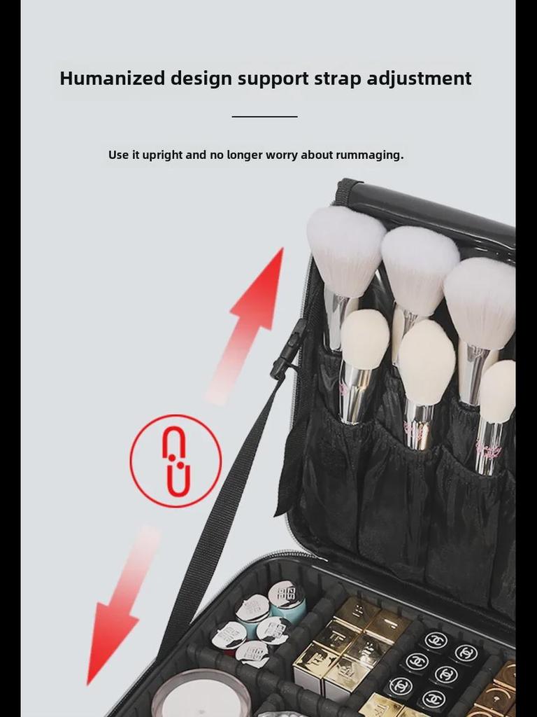 Large-Capacity Makeup Storage Bag: Portable Organizer for Brushes, Tools, Nails, and Eyelash Accessories