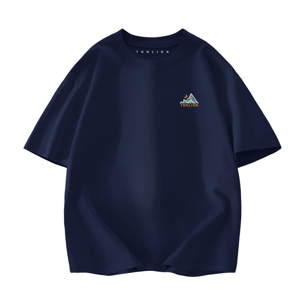 Tonlion T Shirts Unisex Crew Neck Moderate TSNZJY0452