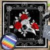 Divinations Tablecloth Skull Bird Head Flower Astrologys Tarot Cards Tablecloth Altars Cloth Divinations Game Accessory