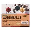 Christmas Decoration - FOLIA - Set of 3 Honeycomb Balls - Dark Green - Red - Cream