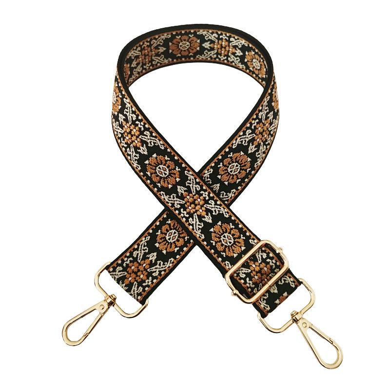 3.8cm Wide Adjustable Color Jacquard Crossbody Shoulder Strap - Bag Replacement Accessory
