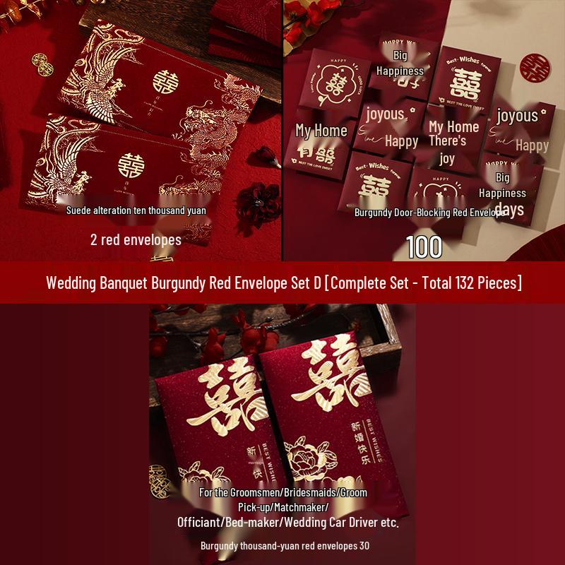 2025 Wedding Red Envelope Gift Bag - Ten Thousand Yuan Best Friend Edition