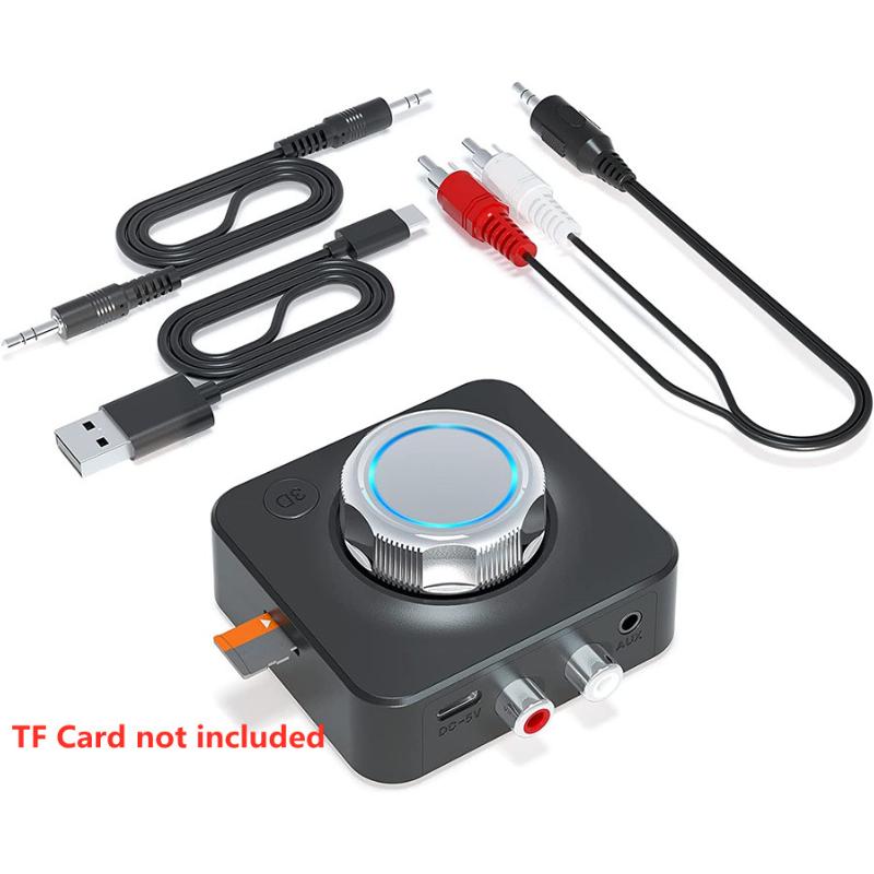 Bluetooth 5.0 Audio Receiver  3D Stereo Music Wireless Adapter TF Card RCA 3.5mm 3.5 AUX Jack For Car Kit Wired Speaker Headphone