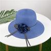 New spring and summer women's sunshade straw hat sunscreen sun hat bucket hat flower beach hat big edge basin hat