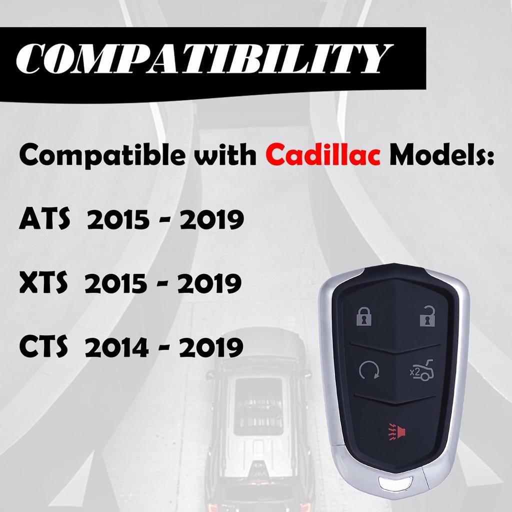 MechanMagic Key Fob Replacement Compatible for Cadillac ATS XTS 2015- CTS 2014- Proximity Smart Keyless Entry Remote Control Remote Start 13580811