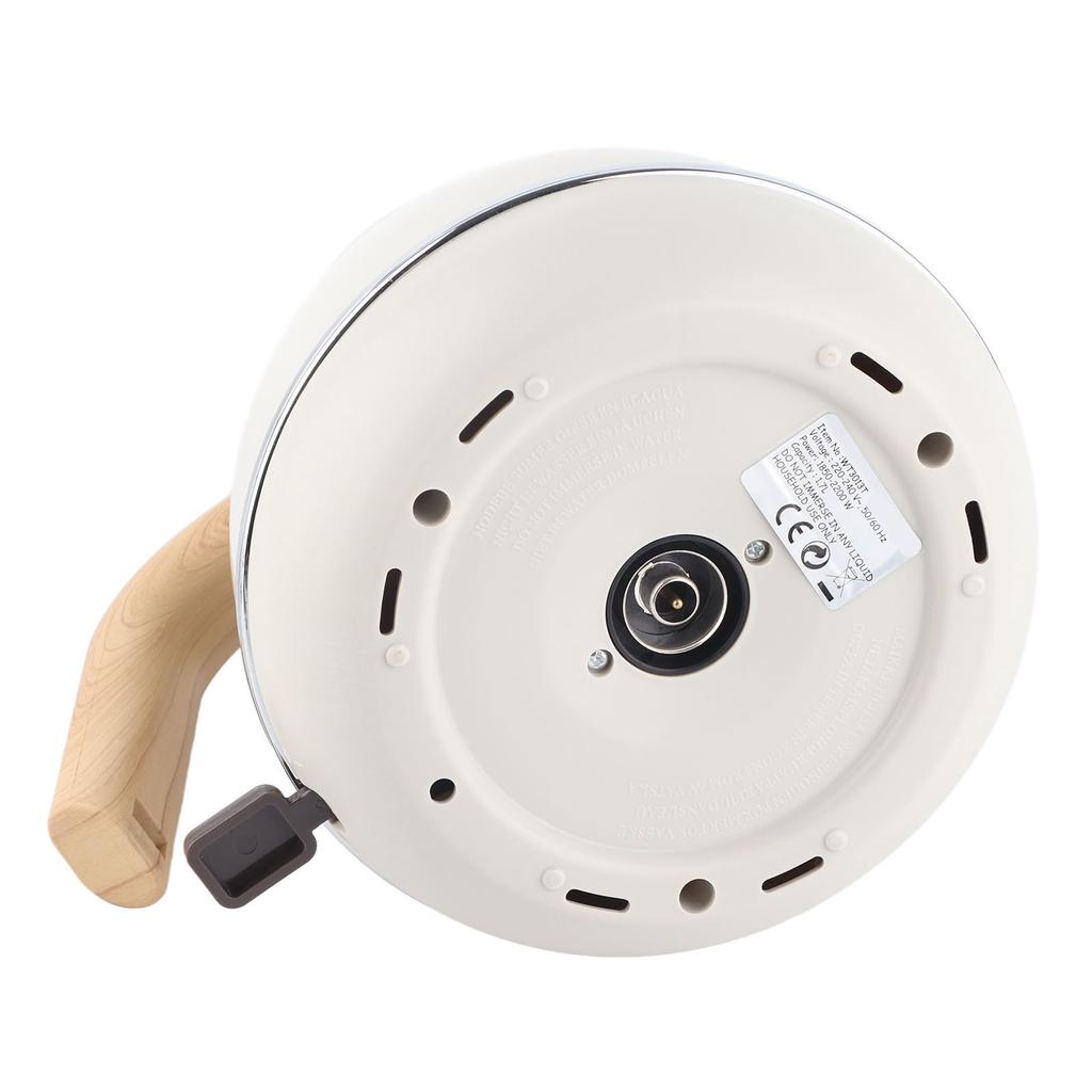 1.7L Electric Kettle Retro Wood Grain Dry Boil   Home Electric Kettle with Temperature Display
