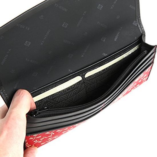Inden Long Wallet 2311 Kozakura x Respect for the Aged Day INDEN-YA [Red White]