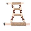     Bridge Ladder Toy, Interactive Wooden Cockatiel Cage Hanging Exercising or Climbing Ladder for Parakeets Cockatiels Lovebirds and More  