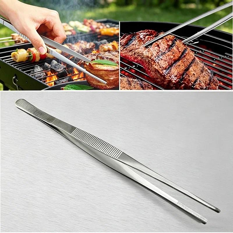 Multifunction Barbecue Tongs Stainless Steel Food Tongs BBQ Clip Kitchen Gadgets Cooking Tweezers Buffet Tool CFQJ006