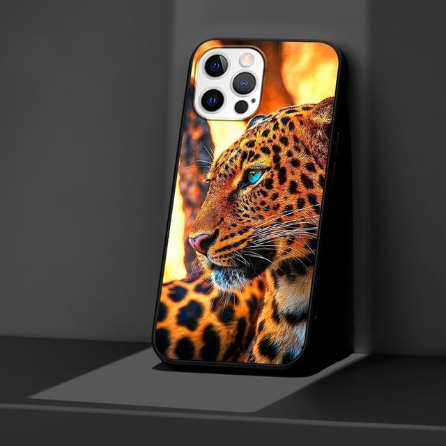 

Чехол с изображением льва, тигра и животного для Apple Iphone 14 11 13 12 Pro Max Xr 7 8 +Se 2020 Xs 6 6s Plus 5 5S, милый черный силиконовый чехол для телефона iPhone 12 Pro