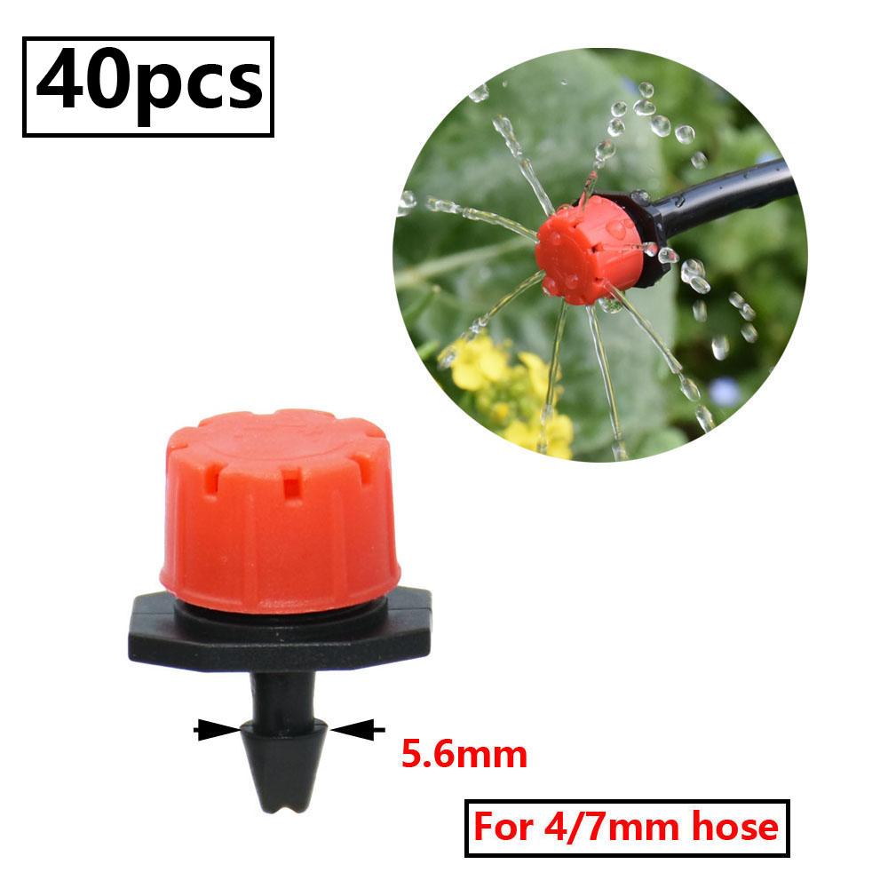 40-800pcs Adjustable Irrigation Drippers Sprinklers 1/4   Emitter Dripper Micro Drip Irrigation Sprinklers for Watering System