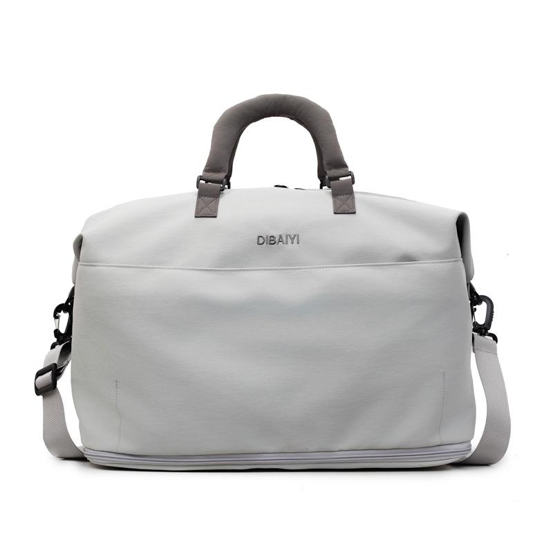 

Travel bag Women s large-capacity short-distance luggage bag Sports fitness bag Men s swimming out storage bag Travel boarding bag світло-сірого кольору