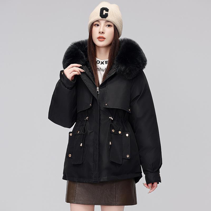 Short Pie Overcomes Women's Winter New Down Cotton Clothes Thickened and Fleece Large Size Warm Jacket