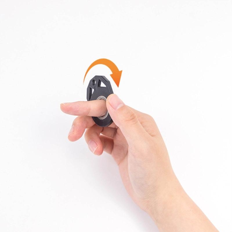 Rotating Fidget Rings Keyring Cool Decompression Toy Metal Fidget Toy Finger Spinner Rings Perfect for Kids and Adults